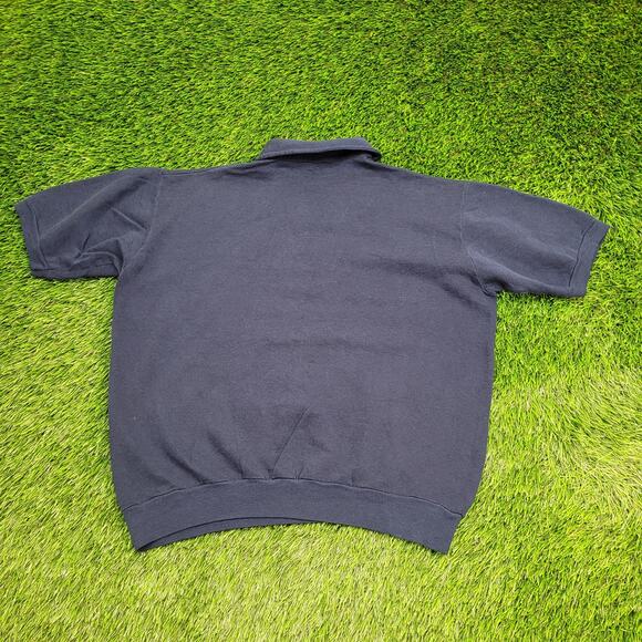 Vintage 80s LEE MOD 1/4-Zip Polo Shirt Womens Large 22x22 Boxy - Picture 2 of 11